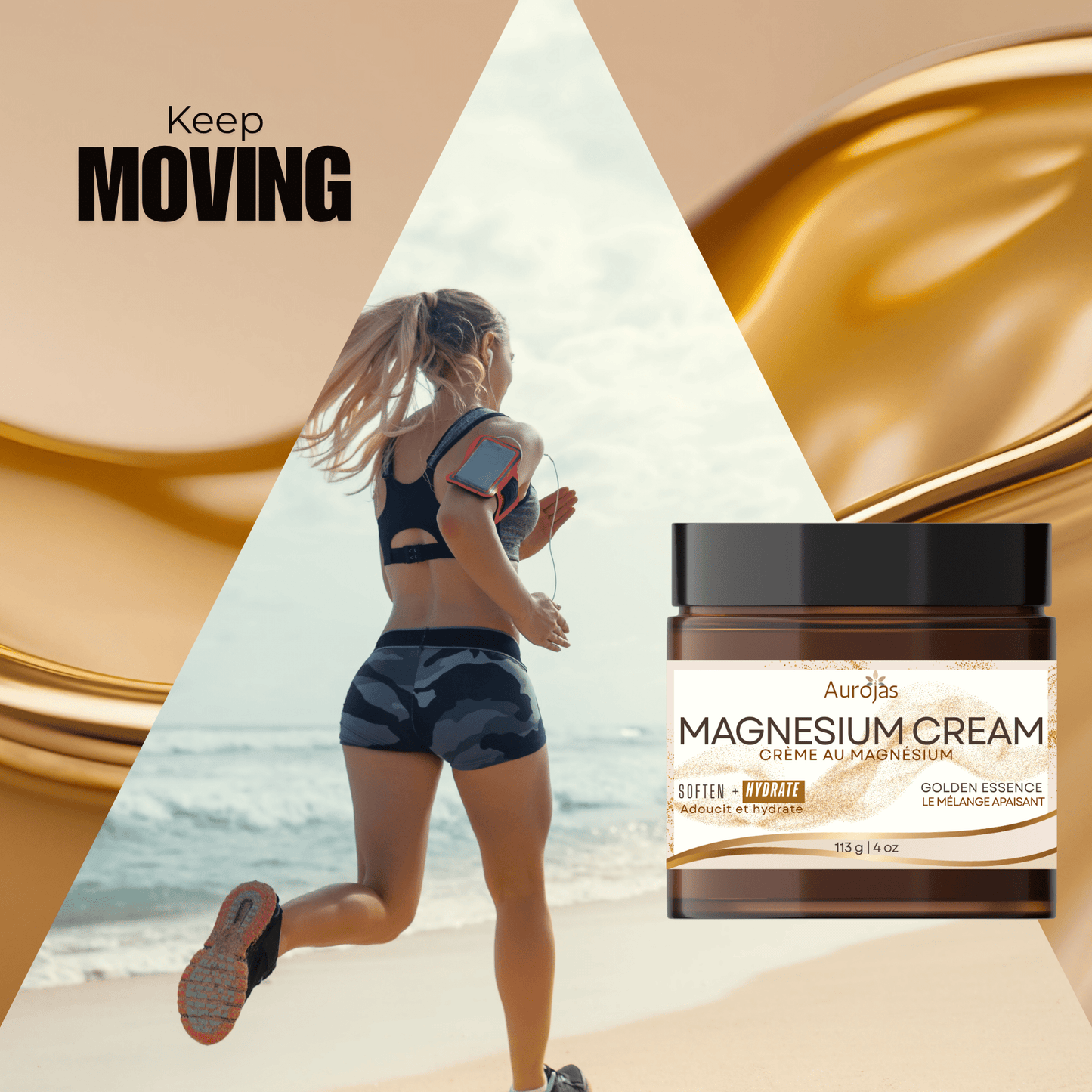 Aurojas - category - Magnesium Cream | Hydrating Silky Natural Topical Minerals - 
