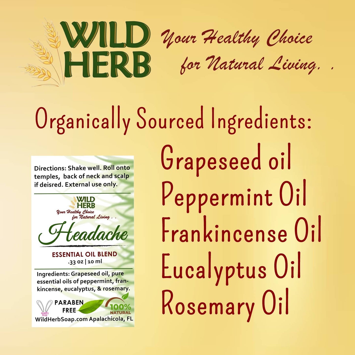 Aurojas - category - Natural Headache Relief Roller Bottle Essential Oils - 