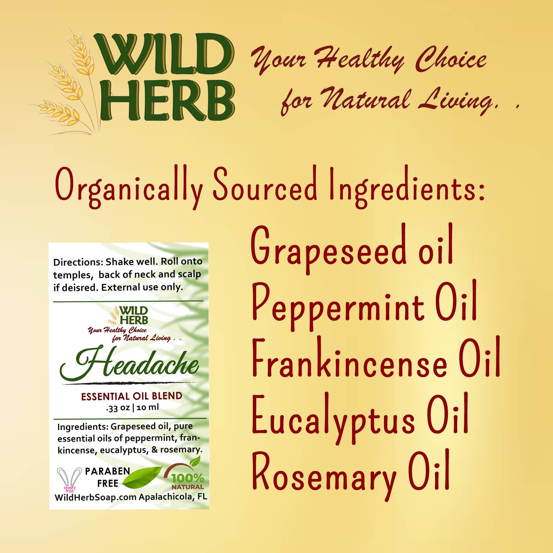 Aurojas - category - Natural Headache Relief Roller Bottle Essential Oils - 