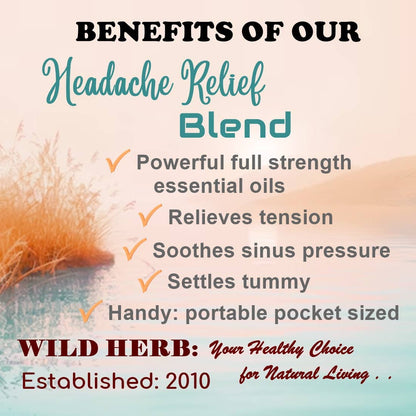 Aurojas - category - Natural Headache Relief Roller Bottle Essential Oils - 