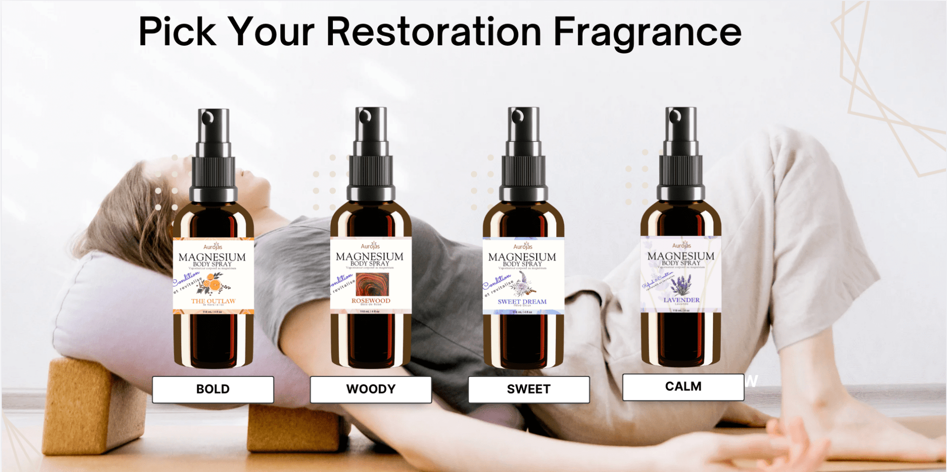 Aurojas - category - Topical Magensium Spray Oil Scented Naturally Essential Oils - 