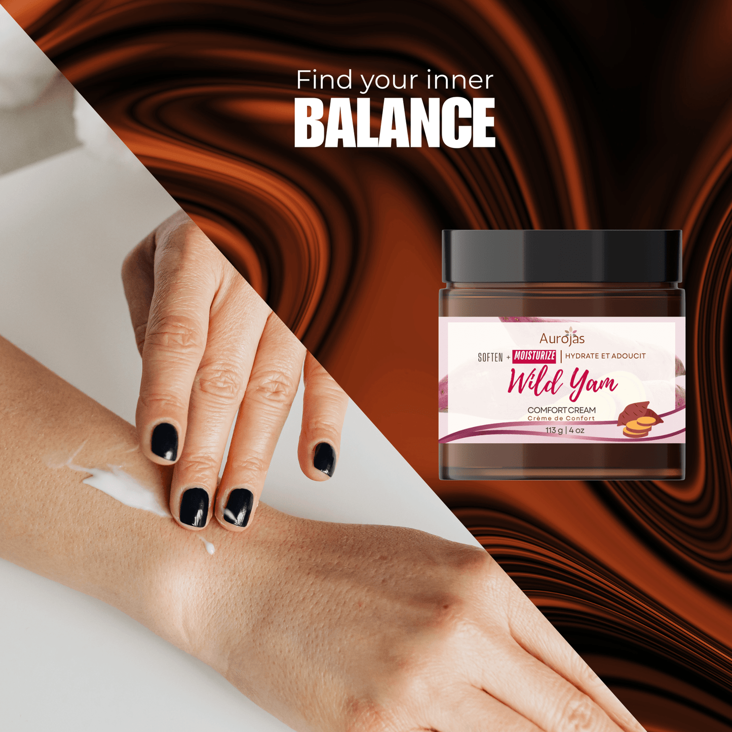 Aurojas - category - Wild - Yam Cramp Comfort and Hormone Balancing Cream - new arrival
