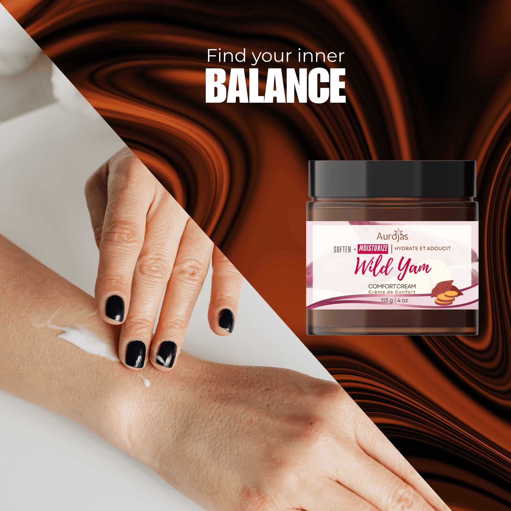 Aurojas - category - Wild - Yam Cramp Comfort and Hormone Balancing Cream - new arrival